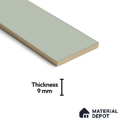 Subway Look  Tile TL 07669 D Plain Lime 1 ft x 2.95 inch Designer Tiles Ceramic Glossy Finish - 9 mm