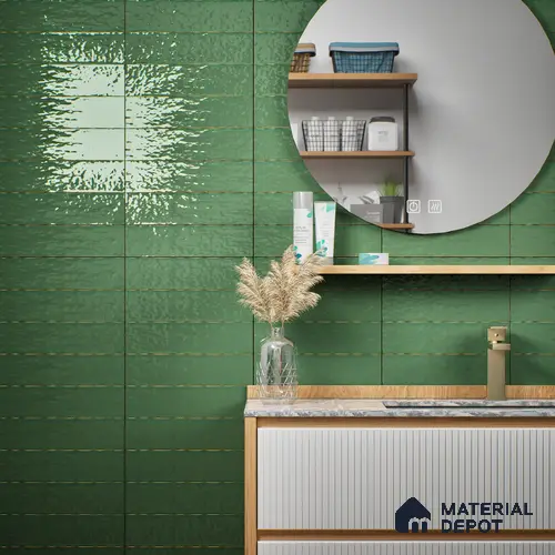 Subway Look  Tile TL 07669 E Plain Pine 1 ft x 2.95 inch Designer Tiles Ceramic Glossy Finish - 9 mm