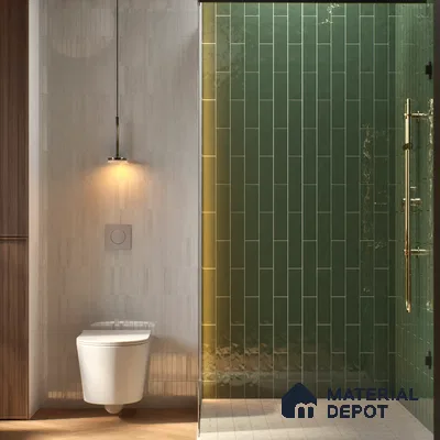 Subway Look  Tile TL 07669 E Plain Pine 1 ft x 2.95 inch Designer Tiles Ceramic Glossy Finish - 9 mm