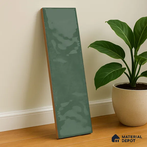 Subway Look  Tile TL 07669 E Plain Pine 1 ft x 2.95 inch Designer Tiles Ceramic Glossy Finish - 9 mm