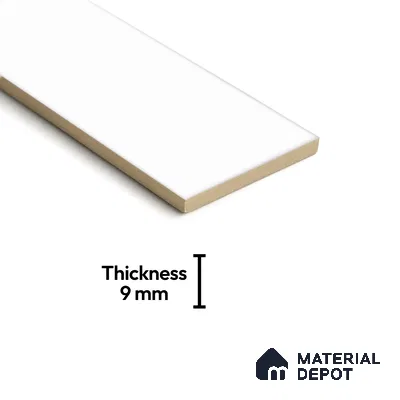 Subway Look  Tile TL 07669 Plain Bianco 1 ft x 2.95 inch Designer Tiles Ceramic Glossy Finish - 9 mm