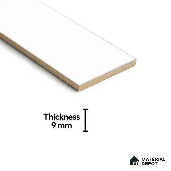 Subway Look  Tile TL 07669 Plain Bianco 1 ft x 2.95 inch Designer Tiles Ceramic Glossy Finish - 9 mm