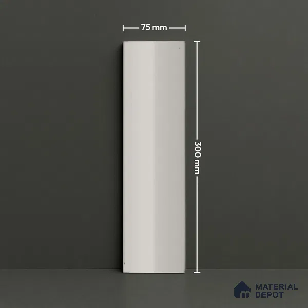 Subway Look  Tile TL 07644 B Pentagone Cloudy Grey 1 ft x 2.95 inch Designer Tiles Ceramic Glossy Finish - 9 mm