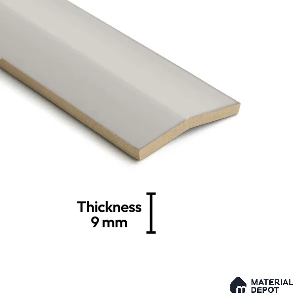 Subway Look  Tile TL 07644 B Pentagone Cloudy Grey 1 ft x 2.95 inch Designer Tiles Ceramic Glossy Finish - 9 mm