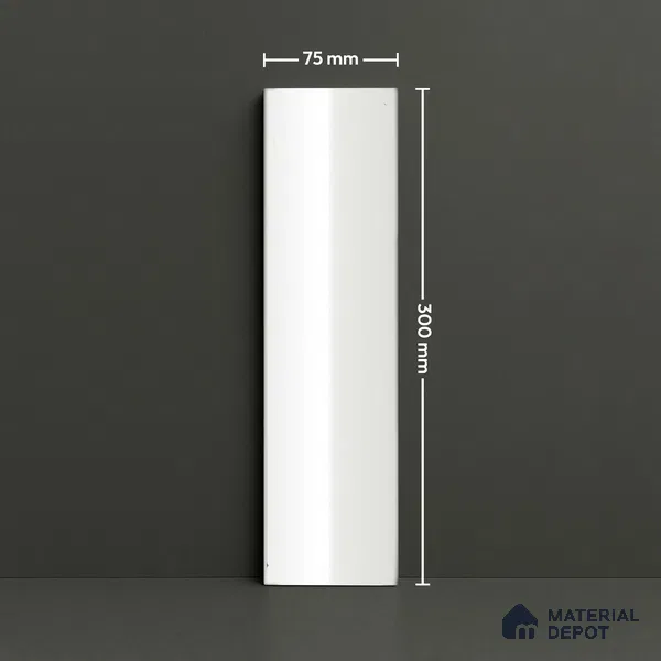Subway Look  Tile TL 07644 Pentagone Bianco 1 ft x 2.95 inch Designer Tiles Ceramic Glossy Finish - 9 mm