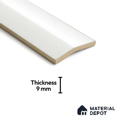 Subway Look  Tile TL 07644 Pentagone Bianco 1 ft x 2.95 inch Designer Tiles Ceramic Glossy Finish - 9 mm