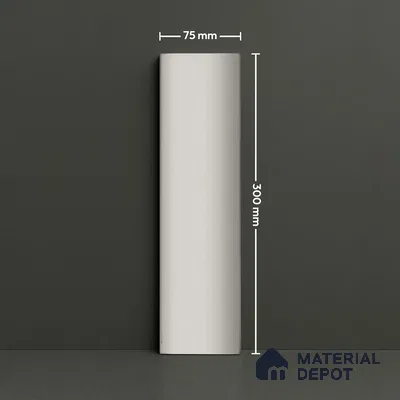 Subway Look  Tile TL 07643 B Oval Cloudy Grey 1 ft x 2.95 inch Designer Tiles Ceramic Glossy Finish - 9 mm