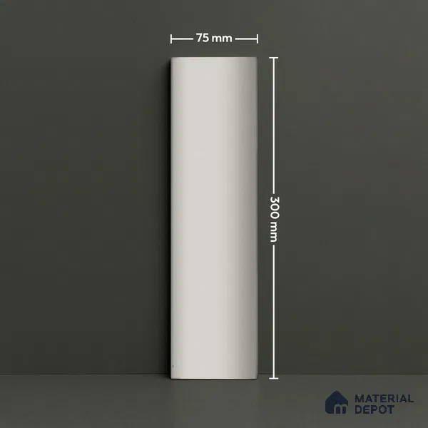 Subway Look Tile TL 07643 B Oval Cloudy Grey 1 ft x 2.95 inch Designer Tiles Ceramic Glossy Finish - 9 mm