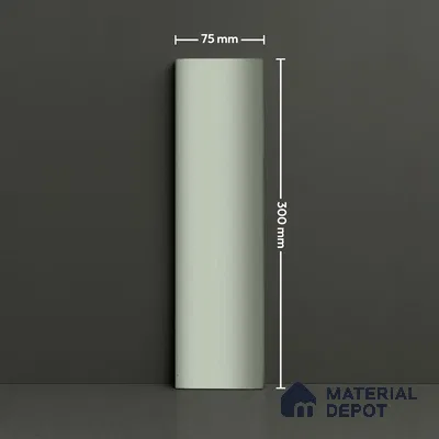 Subway Look  Tile TL 07643 D Oval Lime 1 ft x 2.95 inch Designer Tiles Ceramic Glossy Finish - 9 mm