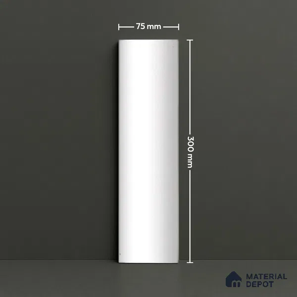 Subway Look  Tile TL 07643 Oval Bianco 1 ft x 2.95 inch Designer Tiles Ceramic Glossy Finish - 9 mm