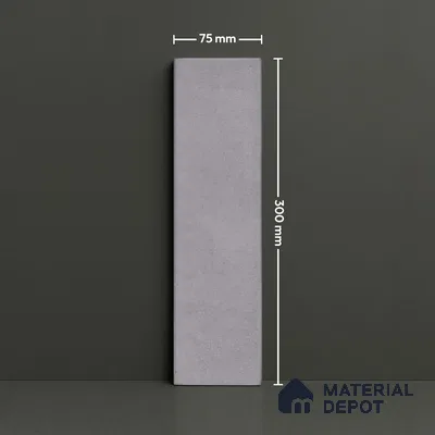 Subway Look  Tile TL 07616 B Cambry Dk Grey 1 ft x 2.95 inch Designer Tiles Ceramic Glossy Finish - 9 mm (Sample)