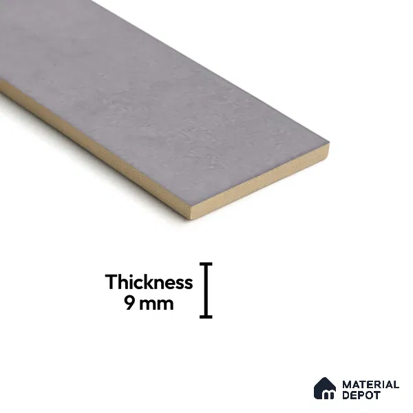 Subway Look  Tile TL 07616 B Cambry Dk Grey 1 ft x 2.95 inch Designer Tiles Ceramic Glossy Finish - 9 mm (Sample)