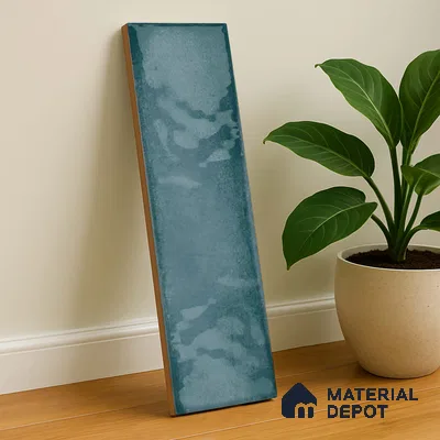 Subway Look  Tile TL 07616 C Cambry Green 1 ft x 2.95 inch Designer Tiles Ceramic Glossy Finish - 9 mm