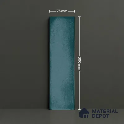 Subway Look  Tile TL 07616 C Cambry Green 1 ft x 2.95 inch Designer Tiles Ceramic Glossy Finish - 9 mm