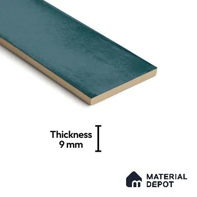 Subway Look  Tile TL 07616 C Cambry Green 1 ft x 2.95 inch Designer Tiles Ceramic Glossy Finish - 9 mm