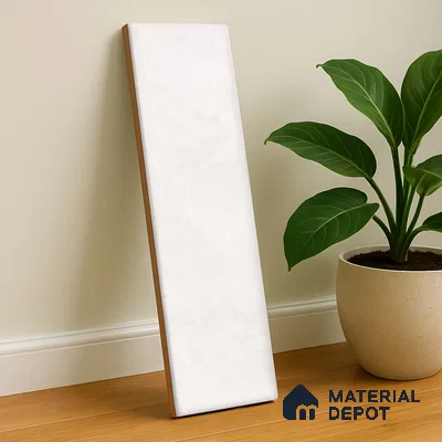 Subway Look  Tile TL 07616 E Cambry White 1 ft x 2.95 inch Designer Tiles Ceramic Glossy Finish - 9 mm (Sample)