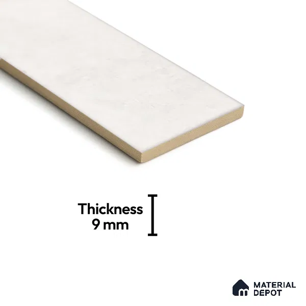 Subway Look  Tile TL 07616 E Cambry White 1 ft x 2.95 inch Designer Tiles Ceramic Glossy Finish - 9 mm (Sample)