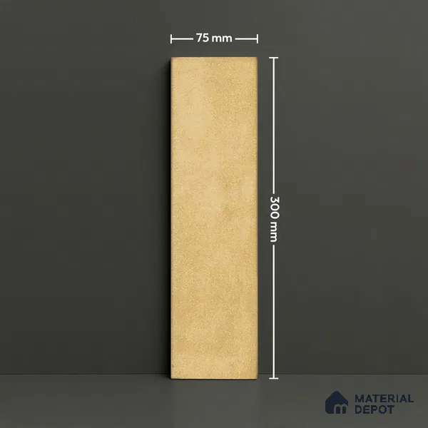 Subway Look  Tile TL 07616 F Cambry Gold 1 ft x 2.95 inch Designer Tiles Ceramic Glossy Finish - 9 mm (Sample)