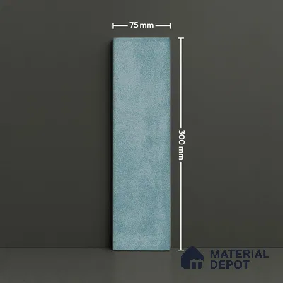 Subway Look  Tile TL 07616 I Cambry Sky 1 ft x 2.95 inch Designer Tiles Ceramic Glossy Finish - 9 mm (Sample)