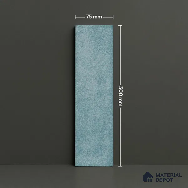 Subway Look  Tile TL 07616 I Cambry Sky 1 ft x 2.95 inch Designer Tiles Ceramic Glossy Finish - 9 mm (Sample)
