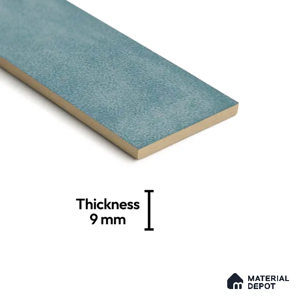 Subway Look  Tile TL 07616 I Cambry Sky 1 ft x 2.95 inch Designer Tiles Ceramic Glossy Finish - 9 mm (Sample)