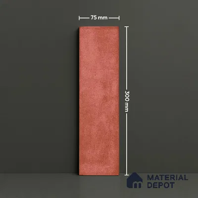 Subway Look  Tile TL 07616 Cambry Brown 1 ft x 2.95 inch Designer Tiles Ceramic Glossy Finish - 9 mm (Sample)