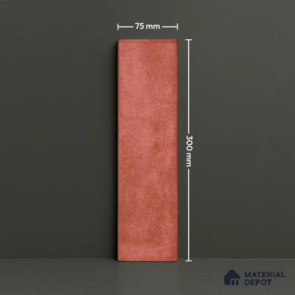 Subway Look  Tile TL 07616 Cambry Brown 1 ft x 2.95 inch Designer Tiles Ceramic Glossy Finish - 9 mm (Sample)