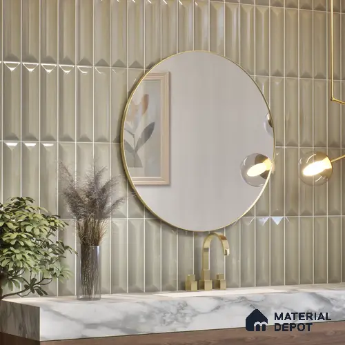 Subway Look Tile TL 07642 B Toro Leaf 1 ft x 2.95 inch Designer Tiles Ceramic Glossy Finish - 9 mm
