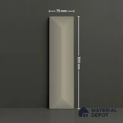 Subway Look  Tile TL 07642 B Toro Leaf 1 ft x 2.95 inch Designer Tiles Ceramic Glossy Finish - 9 mm