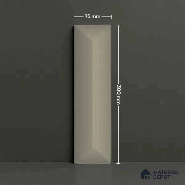 Subway Look  Tile TL 07642 B Toro Leaf 1 ft x 2.95 inch Designer Tiles Ceramic Glossy Finish - 9 mm