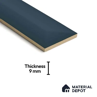 Subway Look  Tile TL 07642 C Toro Blue 1 ft x 2.95 inch Designer Tiles Ceramic Glossy Finish - 9 mm