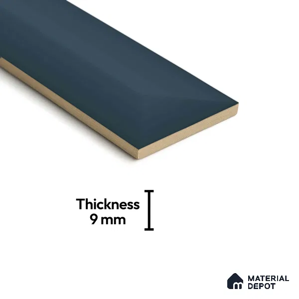 Subway Look Tile TL 07642 C Toro Blue 1 ft x 2.95 inch Designer Tiles Ceramic Glossy Finish - 9 mm