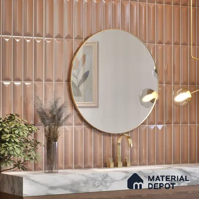 Subway Look  Tile TL 07642 D Toro Rose 1 ft x 2.95 inch Designer Tiles Ceramic Glossy Finish - 9 mm