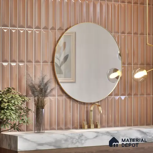 Subway Look Tile TL 07642 D Toro Rose 1 ft x 2.95 inch Designer Tiles Ceramic Glossy Finish - 9 mm