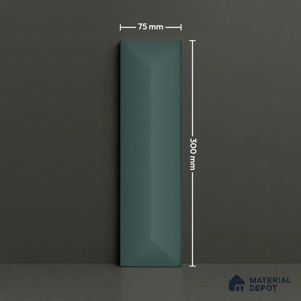 Subway Look  Tile TL 07642 Toro Basil 1 ft x 2.95 inch Designer Tiles Ceramic Glossy Finish - 9 mm