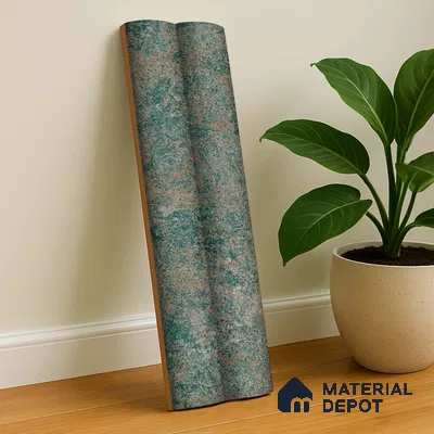 Subway Look  Tile TL 07641 B Bamboo Green 1 ft x 2.95 inch Designer Tiles Ceramic Matte Finish - 9 mm | 4 Random Design