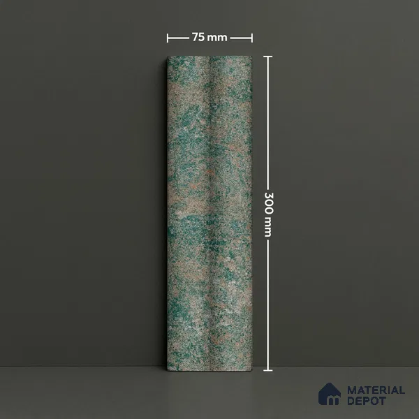 Subway Look Tile TL 07641 B Bamboo Green 1 ft x 2.95 inch Designer Tiles Ceramic Matte Finish - 9 mm | 4 Random Design