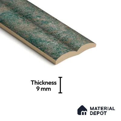 Subway Look  Tile TL 07641 B Bamboo Green 1 ft x 2.95 inch Designer Tiles Ceramic Matte Finish - 9 mm | 4 Random Design