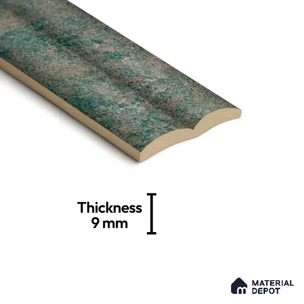 Subway Look Tile TL 07641 B Bamboo Green 1 ft x 2.95 inch Designer Tiles Ceramic Matte Finish - 9 mm | 4 Random Design