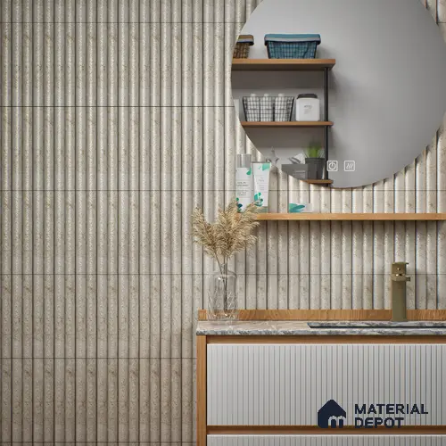 Subway Look Wall & Floor Tile TL 07641 C Bamboo Latte 1 ft x 2.95 inch Designer Tiles Ceramic Matte Finish - 9 mm | 4 Random Design
