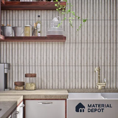 Subway Look Wall & Floor Tile TL 07641 C Bamboo Latte 1 ft x 2.95 inch Designer Tiles Ceramic Matte Finish - 9 mm | 4 Random Design