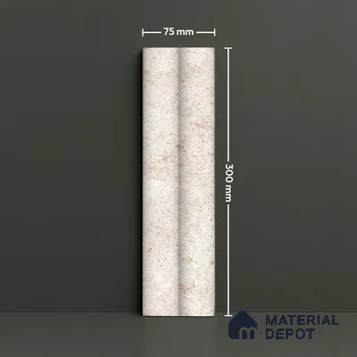 Subway Look Wall & Floor Tile TL 07641 C Bamboo Latte 1 ft x 2.95 inch Designer Tiles Ceramic Matte Finish - 9 mm | 4 Random Design
