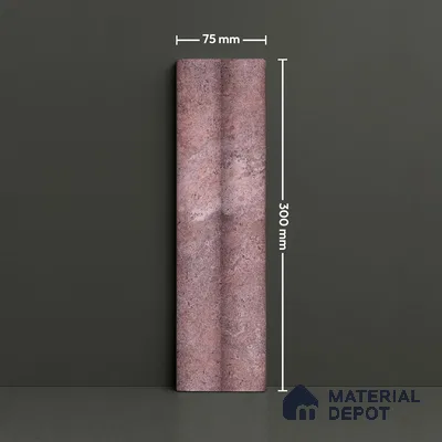 Subway Look  Tile TL 07641 E Bamboo Rosy Brown 1 ft x 2.95 inch Designer Tiles Ceramic Matte Finish - 9 mm | 4 Random Design