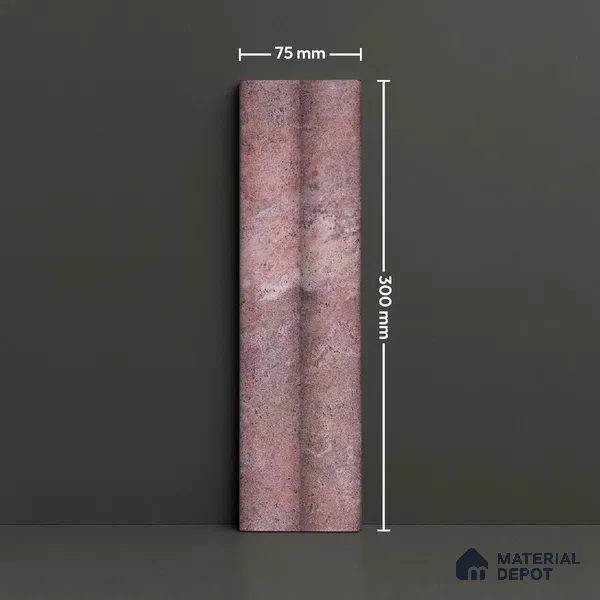 Subway Look  Tile TL 07641 E Bamboo Rosy Brown 1 ft x 2.95 inch Designer Tiles Ceramic Matte Finish - 9 mm | 4 Random Design