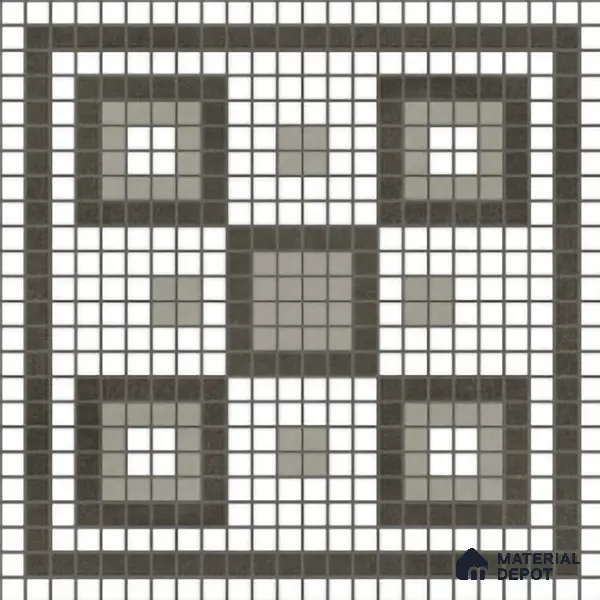 Faux Mosaic Wall & Floor Tile TL 10568 B Memoria White 1 ft x1 ft Ceramic Matte Finish Tile - 9 mm | Suitable For Kitchen, Bathroom Walls and Backsplashes
