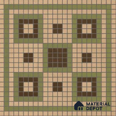 Faux Mosaic Wall & Floor Tile TL 10568 Memoria Emerald 1 ft x1 ft Ceramic Matte Finish Tile - 9 mm | Suitable For Kitchen, Bathroom Walls and Backsplashes