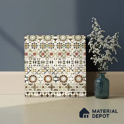 Moroccan Wall Tile TL 10414 B Bumpy Brown 1 ft x1 ft Ceramic Matte Finish Tile - 9 mm | Suitable For Kitchen, Bathroom Walls and Backsplashes | Please Expect a Slight Variation of Pattern
