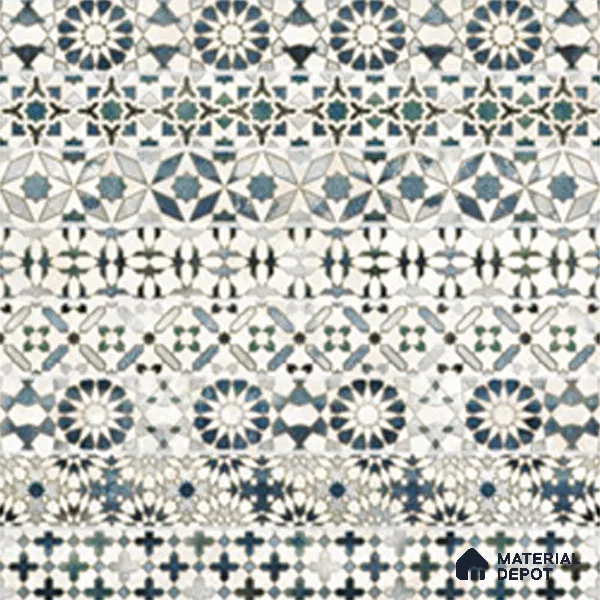 Wall Tile TL 10414 Bumpy Blue 1 ft x1 ft Ceramic Matte Finish Tile - 9 mm | Suitable For Kitchen, Bathroom Walls and Backsplashes | Please Expect a Slight Variation of Pattern (Sample)