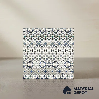 Wall Tile TL 10414 Bumpy Blue 1 ft x1 ft Ceramic Matte Finish Tile - 9 mm | Suitable For Kitchen, Bathroom Walls and Backsplashes | Please Expect a Slight Variation of Pattern (Sample)