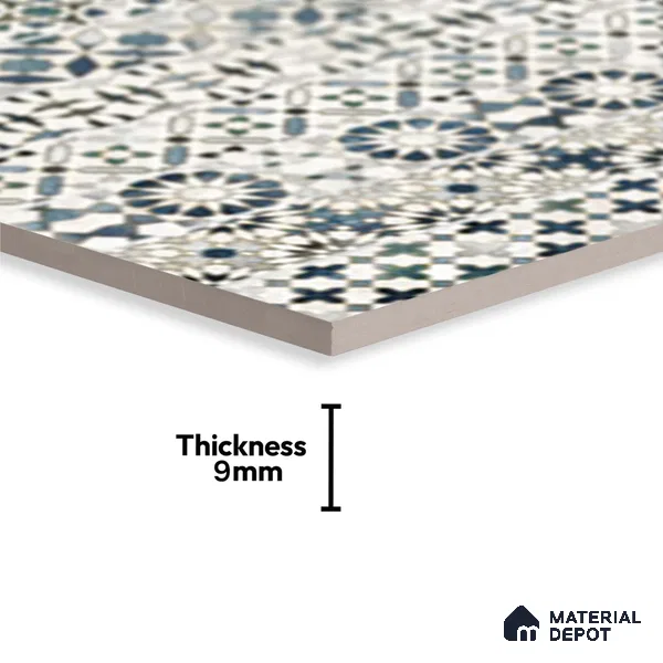 Wall Tile TL 10414 Bumpy Blue 1 ft x1 ft Ceramic Matte Finish Tile - 9 mm | Suitable For Kitchen, Bathroom Walls and Backsplashes | Please Expect a Slight Variation of Pattern (Sample)